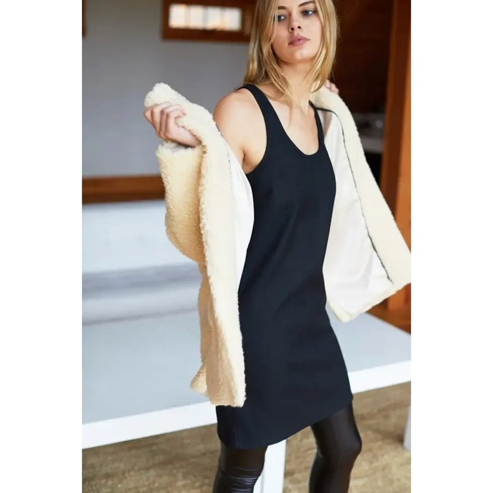 Emerson Fry Dress Womens Medium Black Ponte Layering‎ Racerback Mini Minimalist